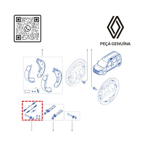 RN 62676R 440262676R JG DE MOLAS DO FREIO TRAS. KAN IIDUSTER - 3